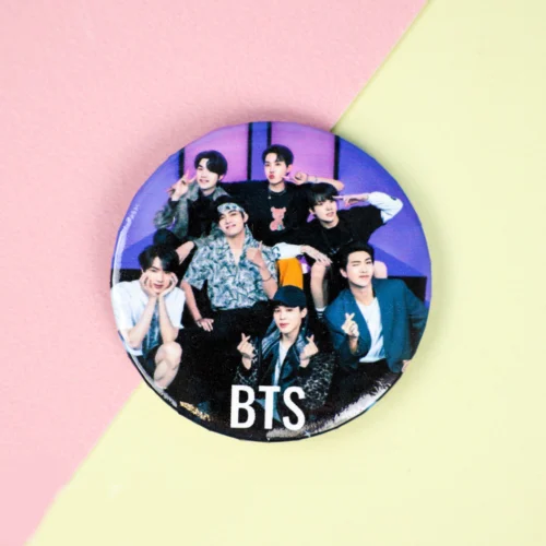 Значок круглый «K-pop» BTS №3, 56мм
