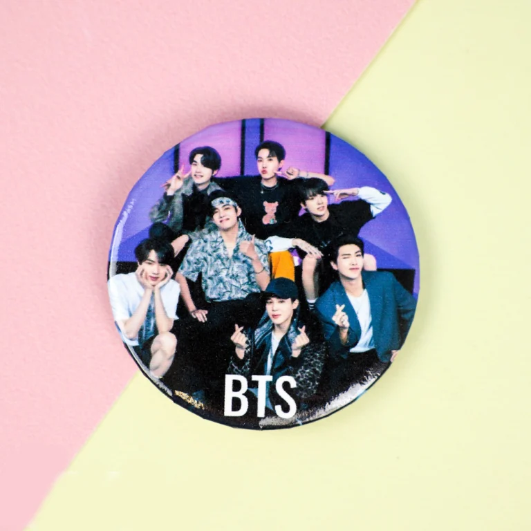 Значок круглый «K-pop» BTS №3, 56мм