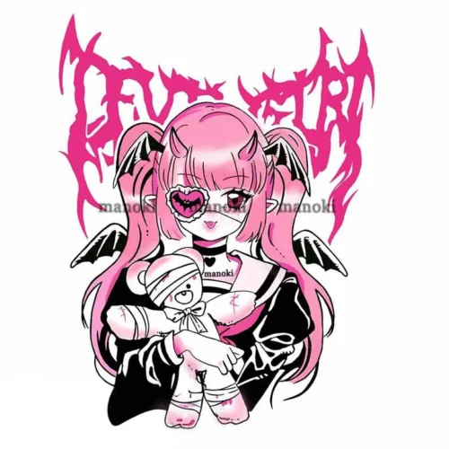 Временная татуировка «Anime girl» №А