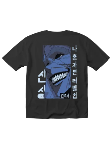 Футболка (2XL, оверсайз) Поднятие уровня в одиночку — Статуя Бога