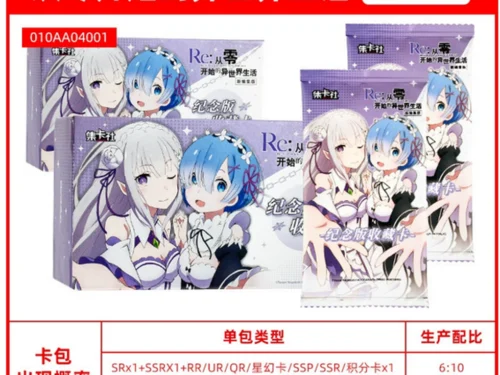 Коллекционные карточки Re:zero. Жизнь с нуля в альтернативном мире