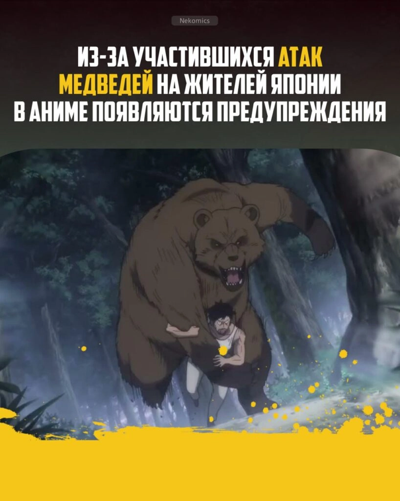 МЕДВЕЖЬИ АТАКИ ОТРАЗИЛИСЬ ДАЖЕ НА АНИМЕ