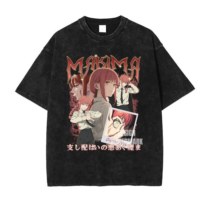 Футболка (XL, XXL маломерит) Человек бензопила — Макима