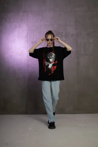 Футболка Микаса — Атака титанов (Чёрная)